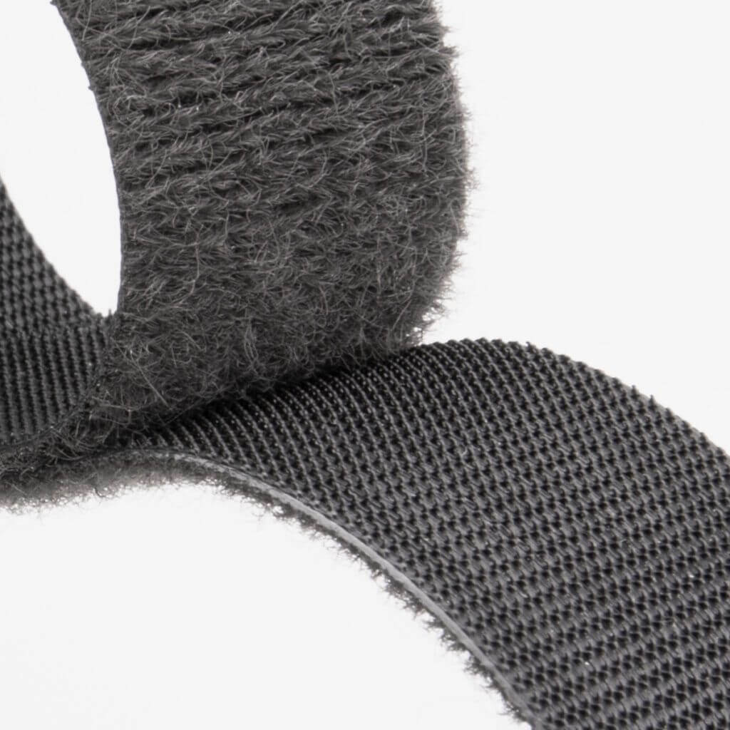 Close-up of velcro fabric, essential for velcro dog clothes benefits, showcasing the hook and loop mechanism.