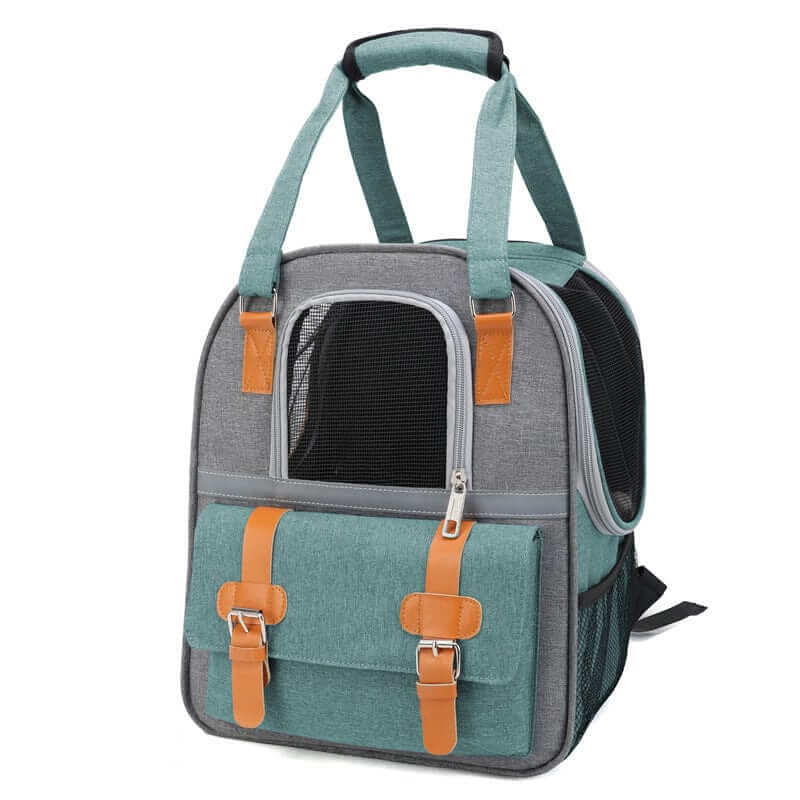 AirFlow Pet Travel Backpack for Dogs & Cats with breathable mesh panels and spacious design.