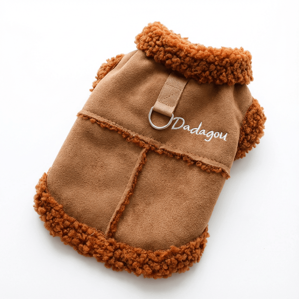 Velvet Padded Pet Vest for dogs and cats, featuring plush velvet exterior and soft padding for warmth.