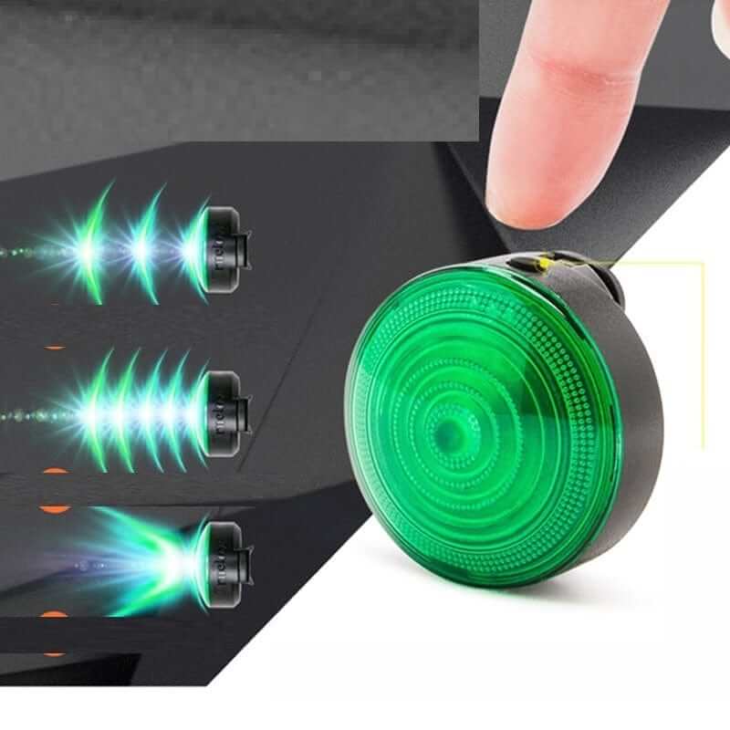 GlowGuard LED Dog Collar Light features a bright green LED light for pet safety in low light, ideal for dogs and cats.