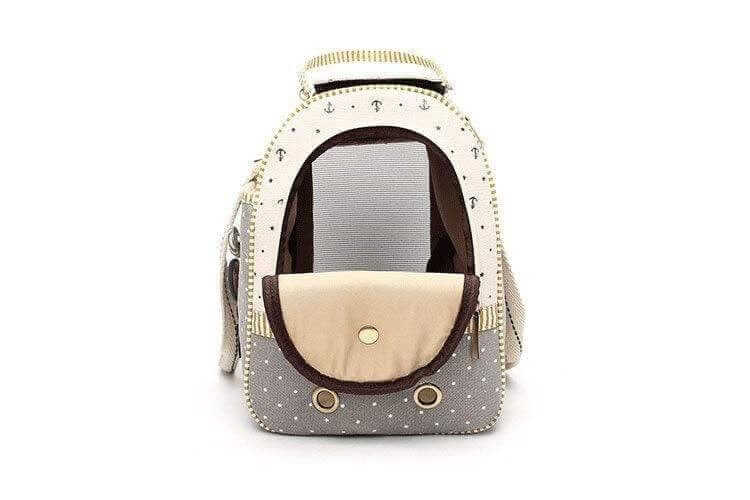 Anchor Pet Canvas Carrier Bag - durable soft carrier for dogs and cats with removable pad and storage space.