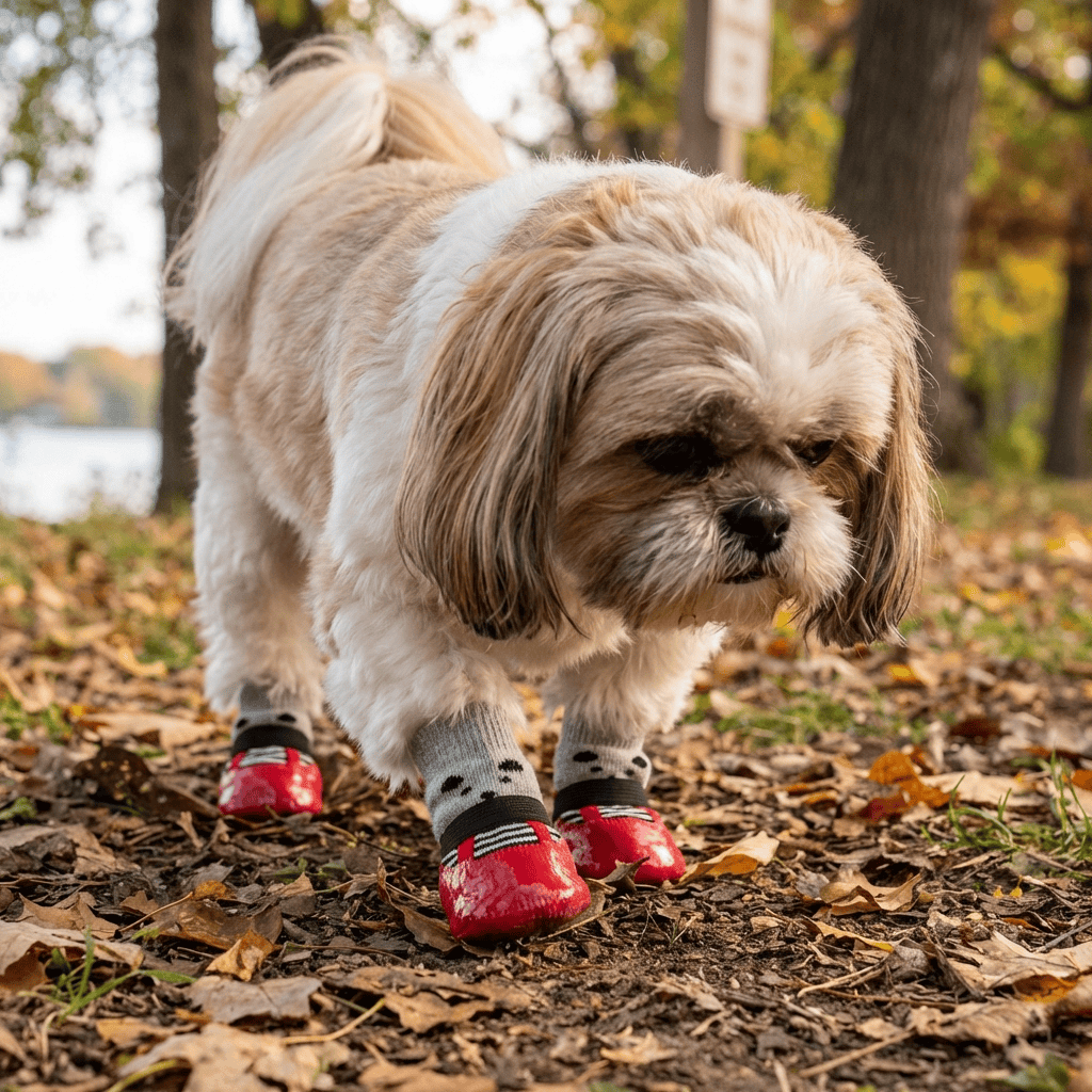 Anti-dirty Sock Dog Shoes for dogs, featuring no-slip soles and breathable cotton, perfect for outdoor adventures.