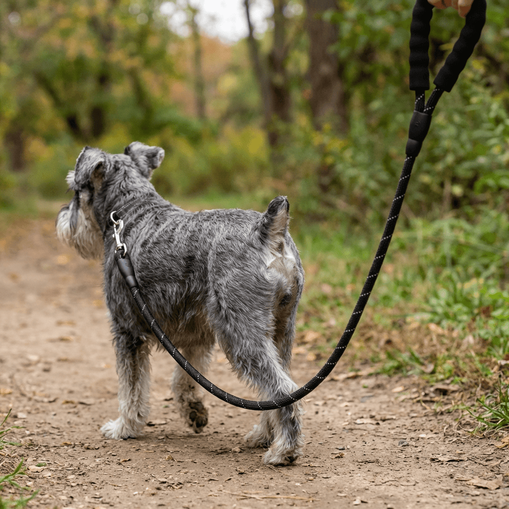 Anti-handle Dog Reflective Leash with soft handle and sturdy clasp, ideal for walking dogs.