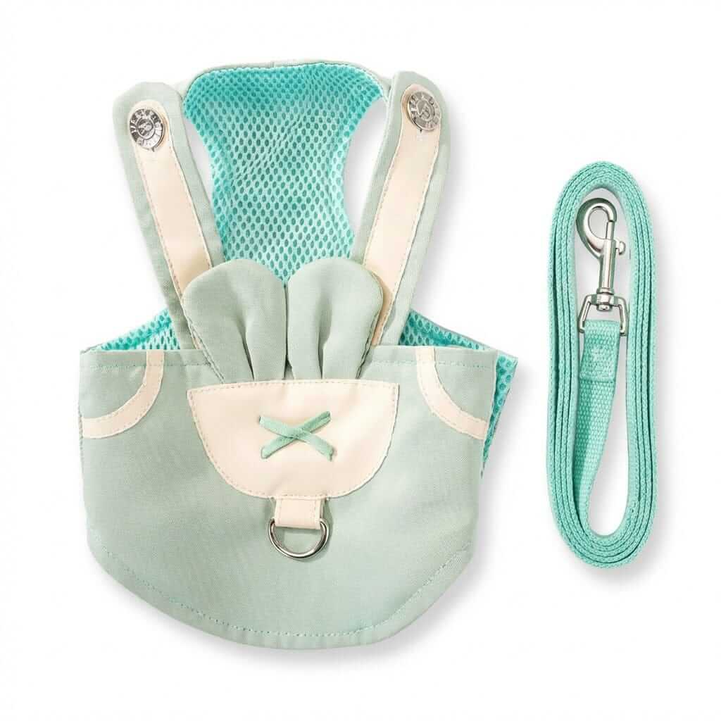 Beauty Walking Harness Set for dogs & cats, features soft air-mesh padding and adjustable chest belt.