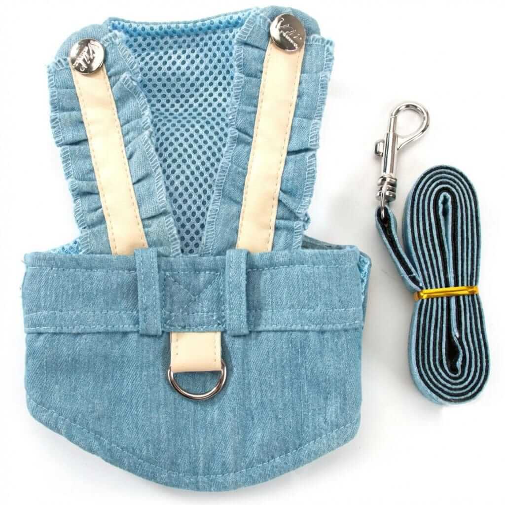 Beauty Walking Harness Set for Dogs & Cats, features soft air-mesh padding and adjustable design for comfort.