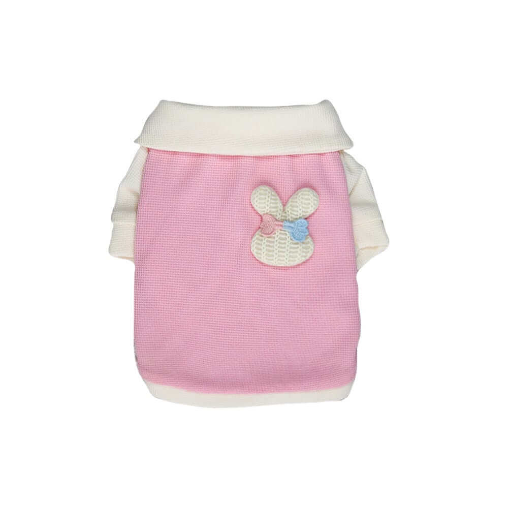 Breathable Bunny Polo Shirt for dogs and cats, featuring a cute bunny design and breathable fabric, perfect for spring and summer.