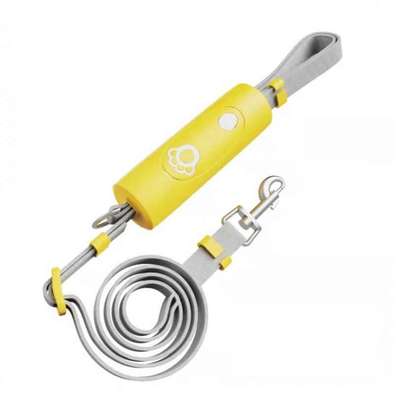 Bungee Comfort Leash for Small & Medium Dogs in yellow with bungee elasticity for smooth walks, Dogs & Cats brand