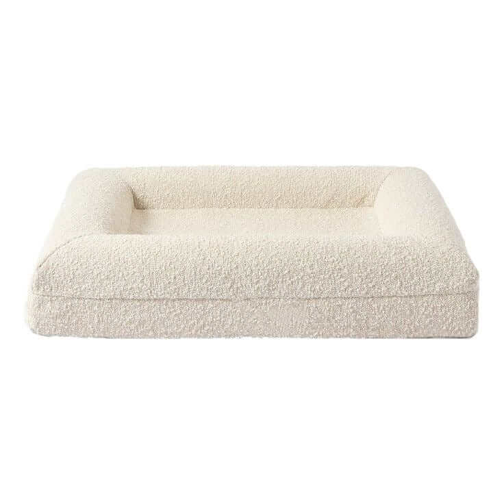Cloud Bliss Orthopedic Dog Bed, plush memory foam bed for dogs & cats, removable washable cover, comfortable design.