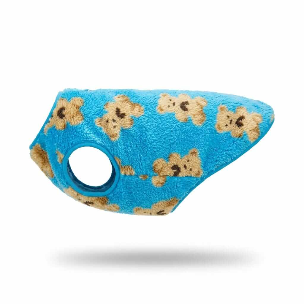 CloudFleece Comfort Vest - Ultra-soft fleece dog vest with bear pattern, providing warmth and style for dogs.