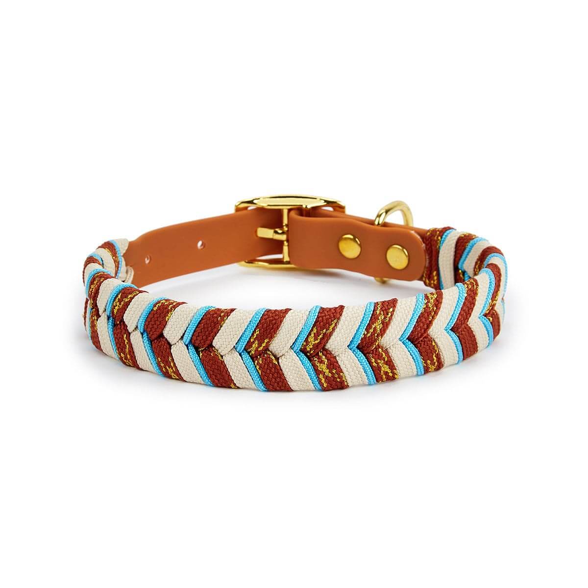 ColorSplash Handmade Dog Collar - vibrant, colorful design, fully adjustable for dogs & cats, unique style by Dogs & Cats.