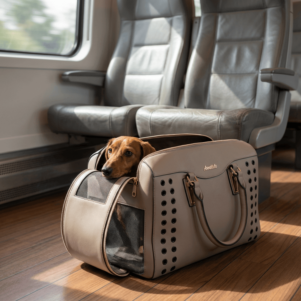 Comfort Pet Travel Tote featuring a stylish, breathable design for small dogs and cats, perfect for travel.
