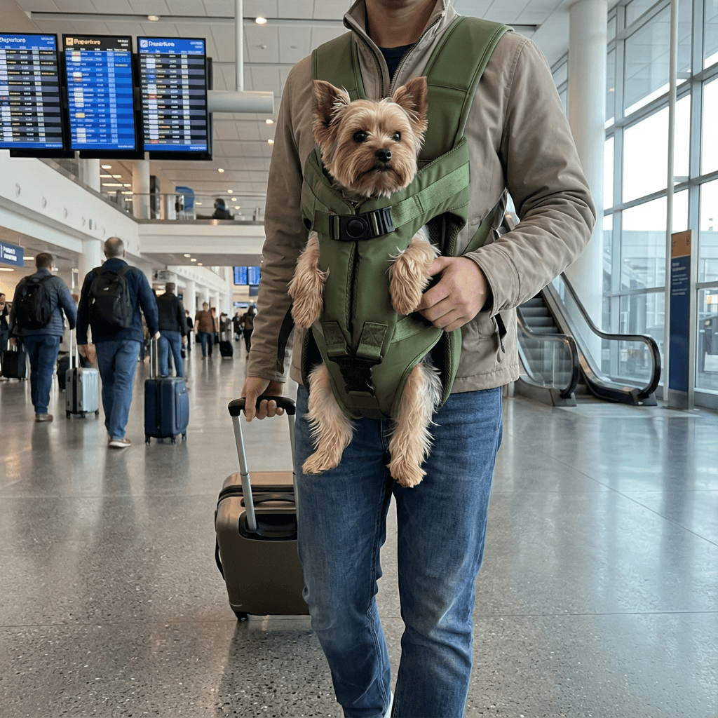 ComfortCarry Pet Backpack for dogs and cats, providing comfort and style for travel adventures.