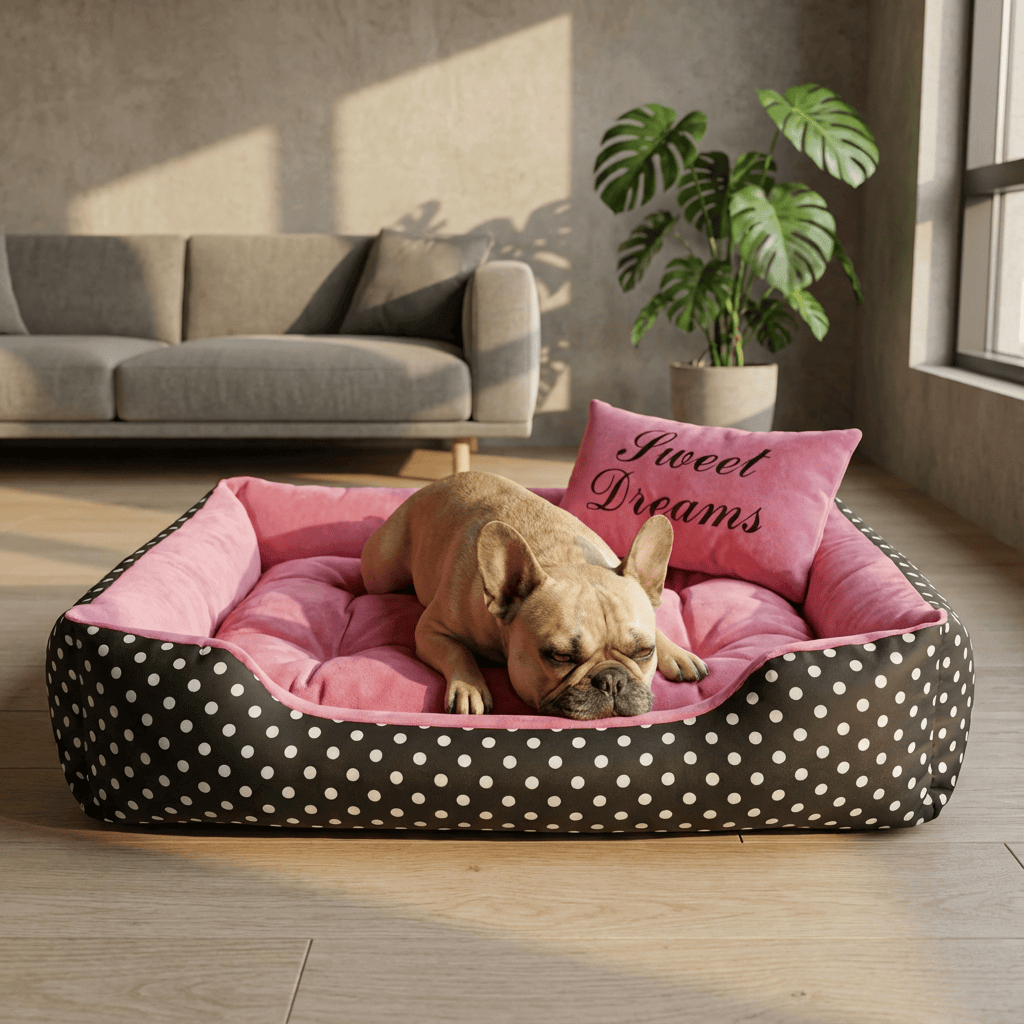 ComfortNest Dog Bed with soft padding, stylish design, and breathable materials for dogs of all sizes.