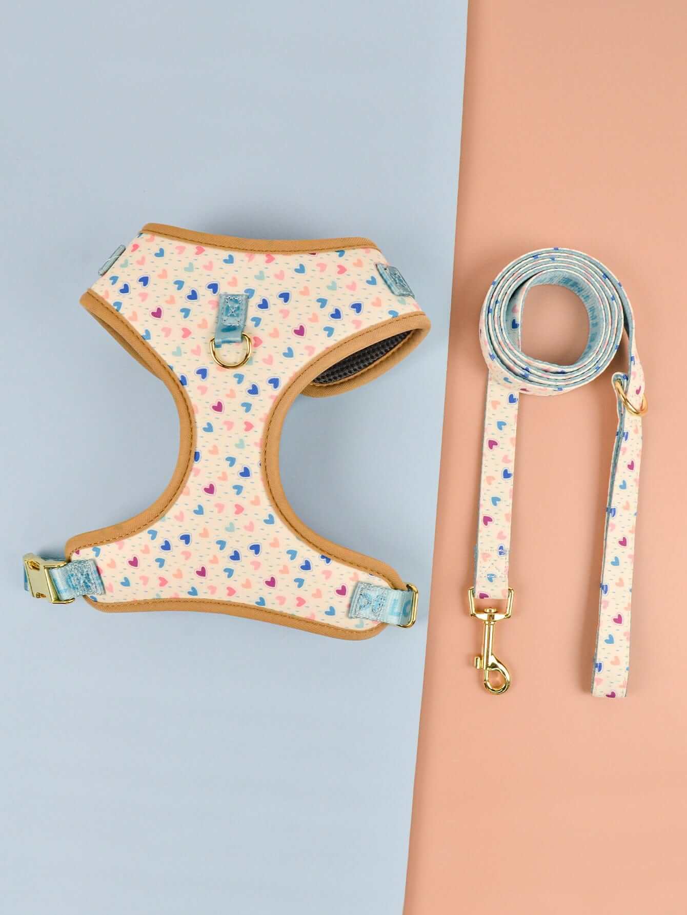 CoolStride Dog Harness featuring breathable fabric and a durable leash for comfortable summer walks for medium and large dogs.