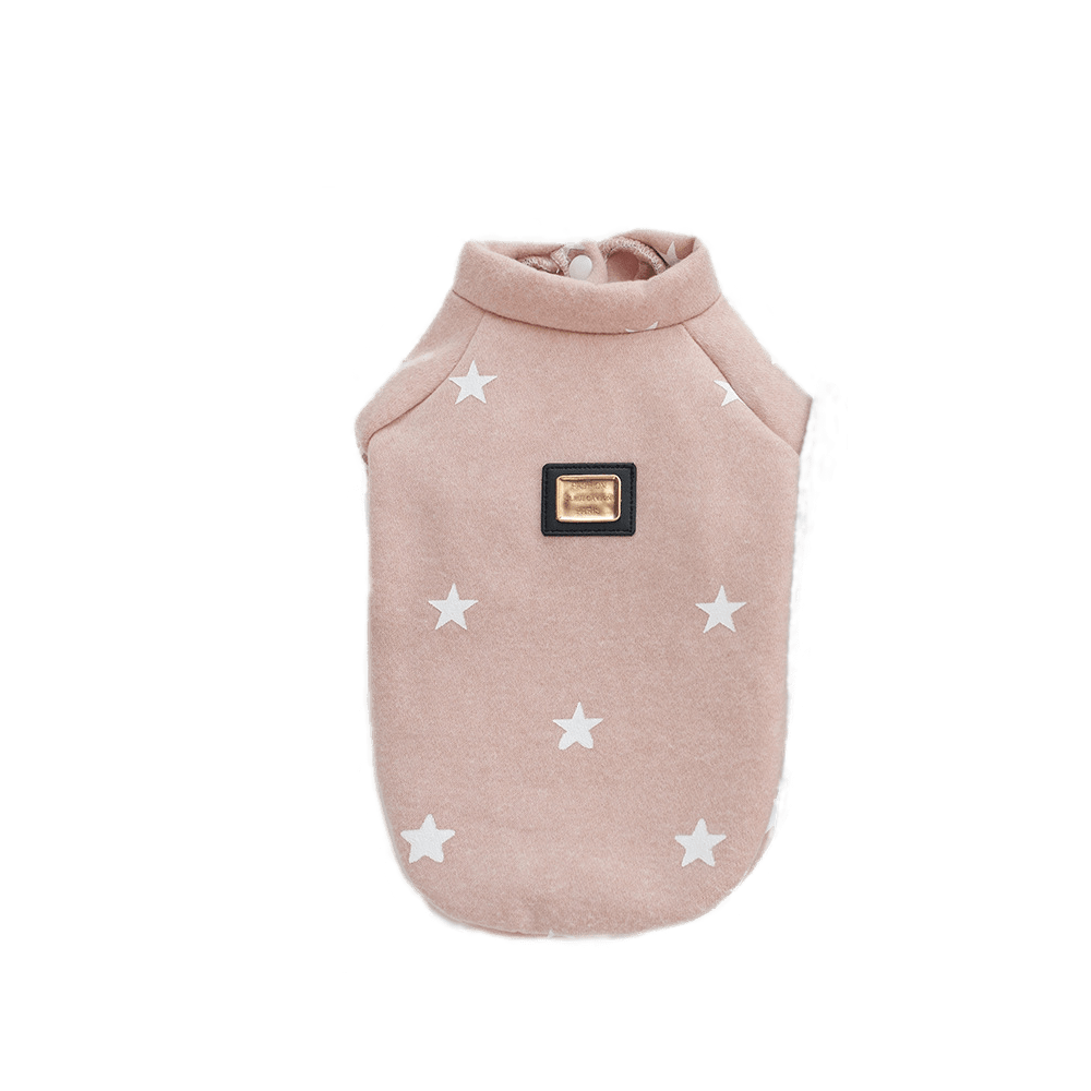 Cozy Star-Print Dog Pullover windproof dog jacket with star pattern for Dogs & Cats to keep warm and stylish.
