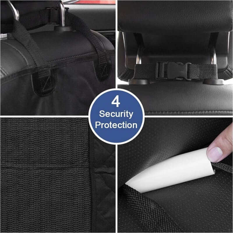 CozyRide Deluxe Dog Car Booster Seat features 4 security protection straps for safe dog travel.