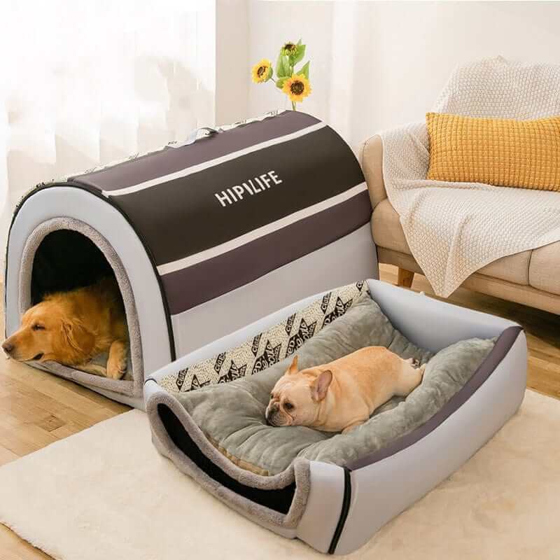 CozyWarm Dog House, insulated dog house for medium and large dogs, comfort and warmth by Dogs & Cats brand.