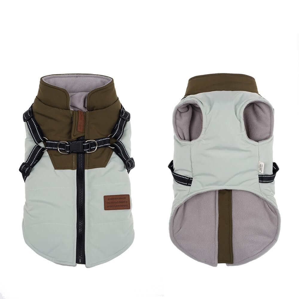 Dog Jacket with Harness for warmth and protection, waterproof and windproof for dogs, by Dogs & Cats.