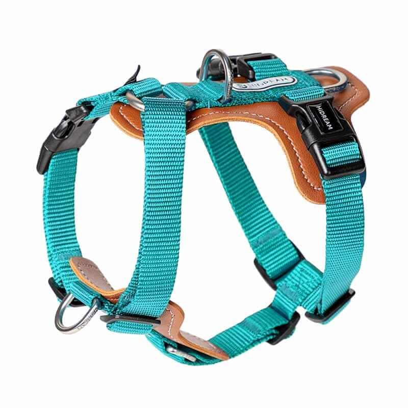 EasyControl Leather Dog Harness, no-pull adjustable harness, comfortable control for dogs by Dogs & Cats.