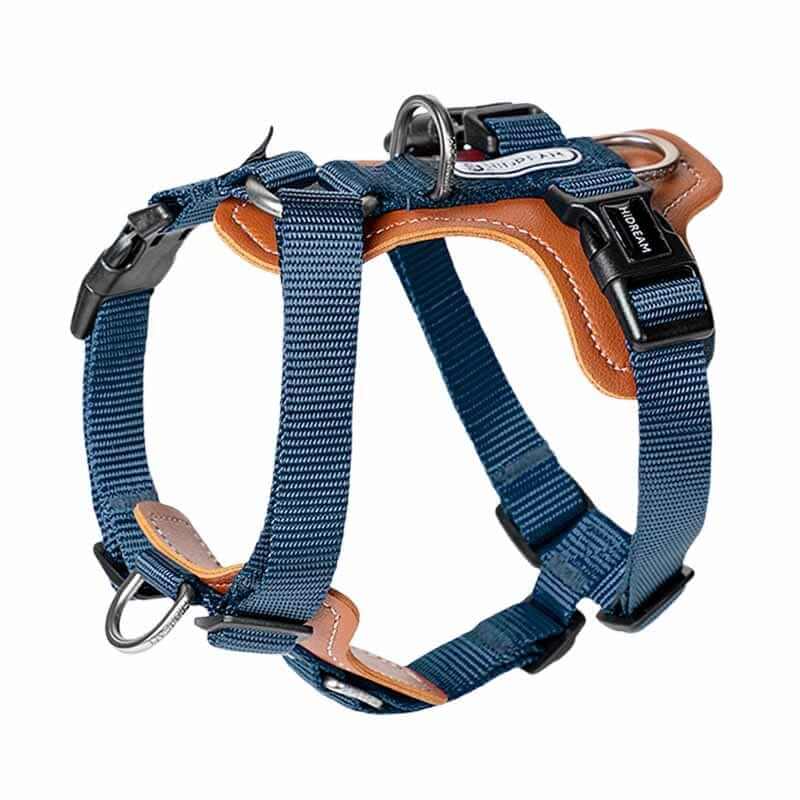 EasyControl Leather Dog Harness, adjustable, no-pull, comfortable harness for dogs & cats.
