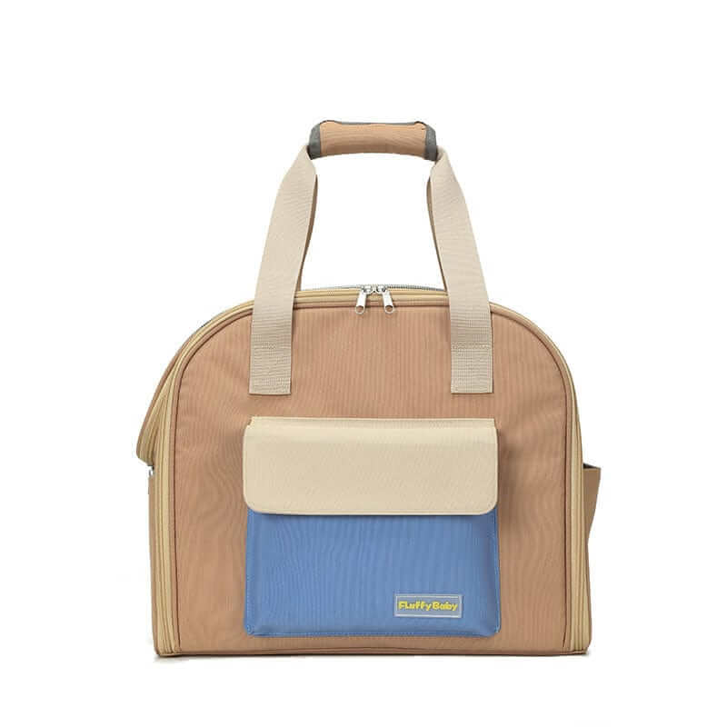 Foldable Pet Travel Backpack for Dogs & Cats, featuring foldable design, spacious interior, and breathable mesh panels.