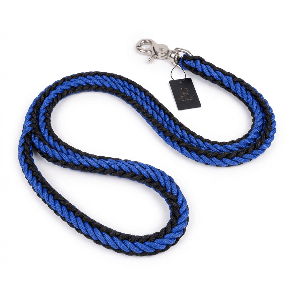 Heavy Duty Metal Clasp Braided Dog Leash featuring durable braided design for dogs and cats with metal clasp.