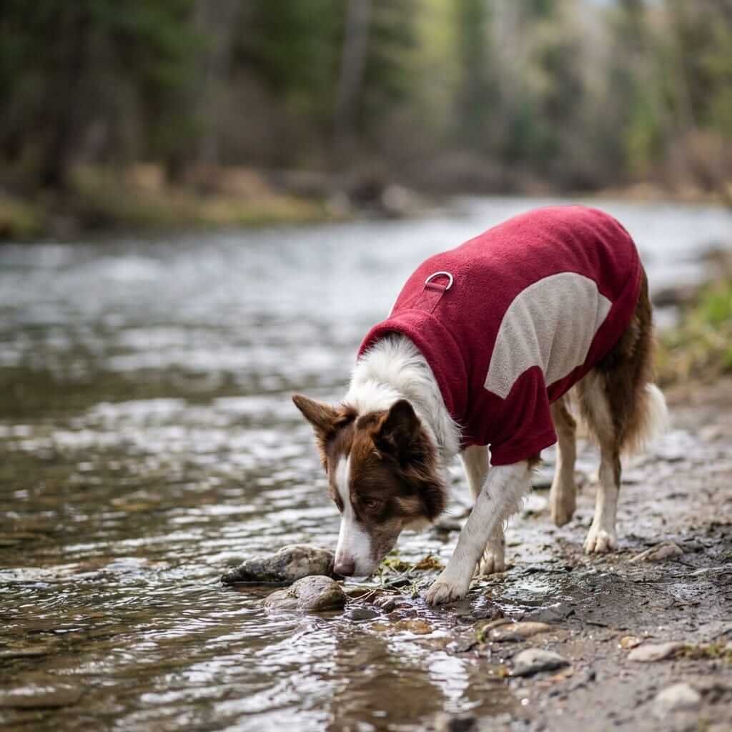 Heritage Thermal Dog Sweatshirt, stylish fleece sweatshirt for dogs, perfect for warmth and comfort during colder days.