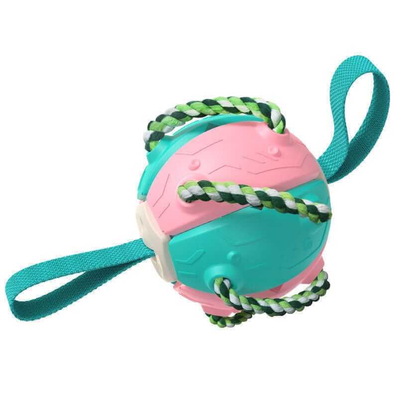Indestructible Dog Ball & Interactive Toy with colorful design and durable ropes for dogs & cats by Dogs & Cats.