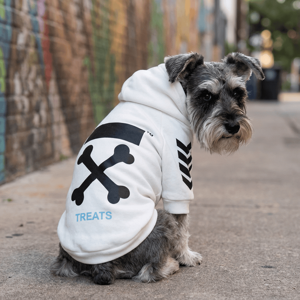 Keji Schnauzer Lawyer Dog Sweatshirt, stylish pet apparel for dogs, warm and comfortable, perfect for colder weather.