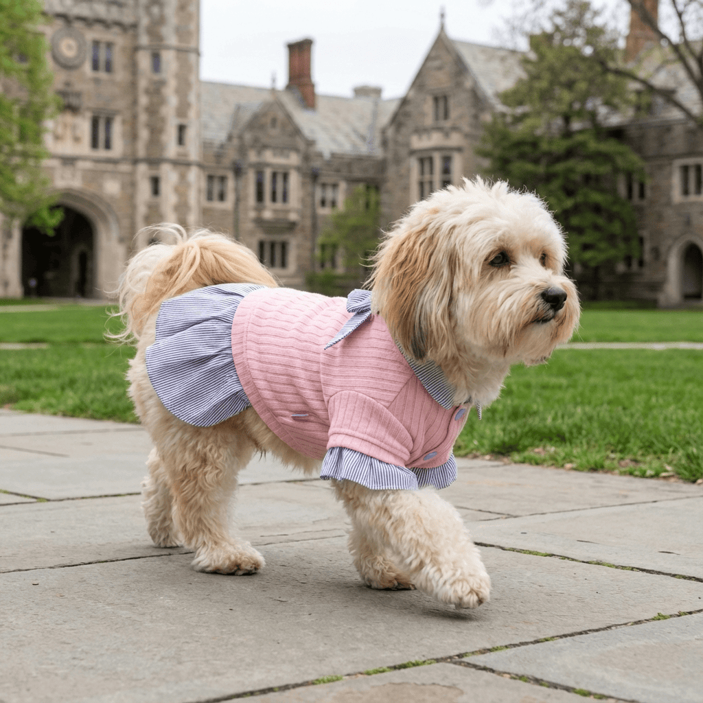 Like A Princess Dog Dress for Dogs & Cats featuring breathable and skin-friendly materials with a stylish bow for comfort and elegance.