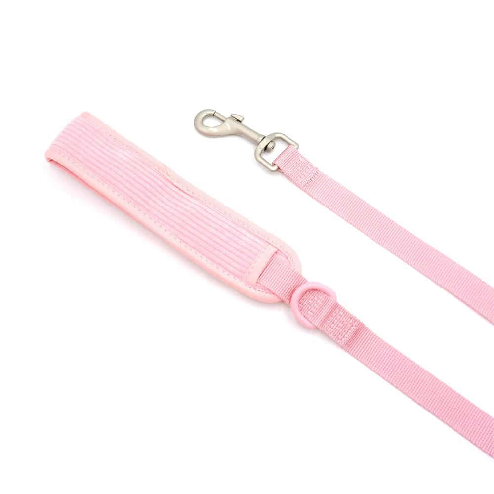 The Luxe Corduroy Dog Collection pink leash showcasing premium corduroy and stylish design for Dogs & Cats.