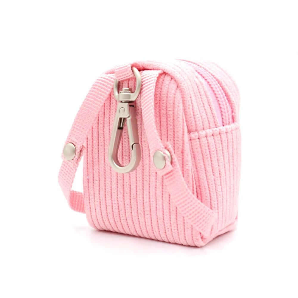 The Luxe Corduroy Dog Collection pink walking bag with premium corduroy and stylish design by Dogs & Cats.