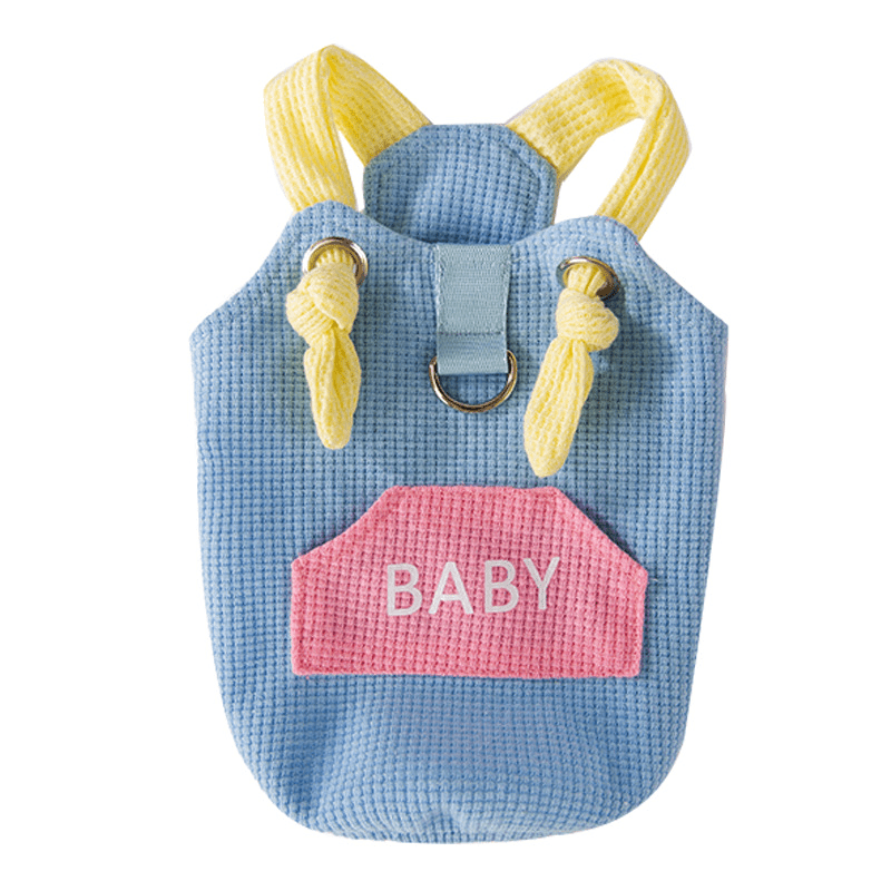 Macaron Sling Dogs and Cats Outfit featuring lightweight fabric and macaron pocket for pets' spring and summer style.