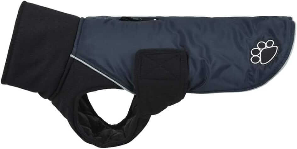Paw Windproof Back Zipper Dog Coat, stylish dog coat, fleece lining, windproof, breathable design for dogs & cats.