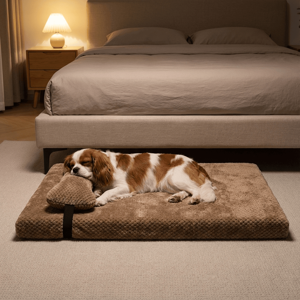 Pineapple Dreams Pet Bed: Cozy cat and dog bed with pineapple grid design for warmth and style, perfect for pets.