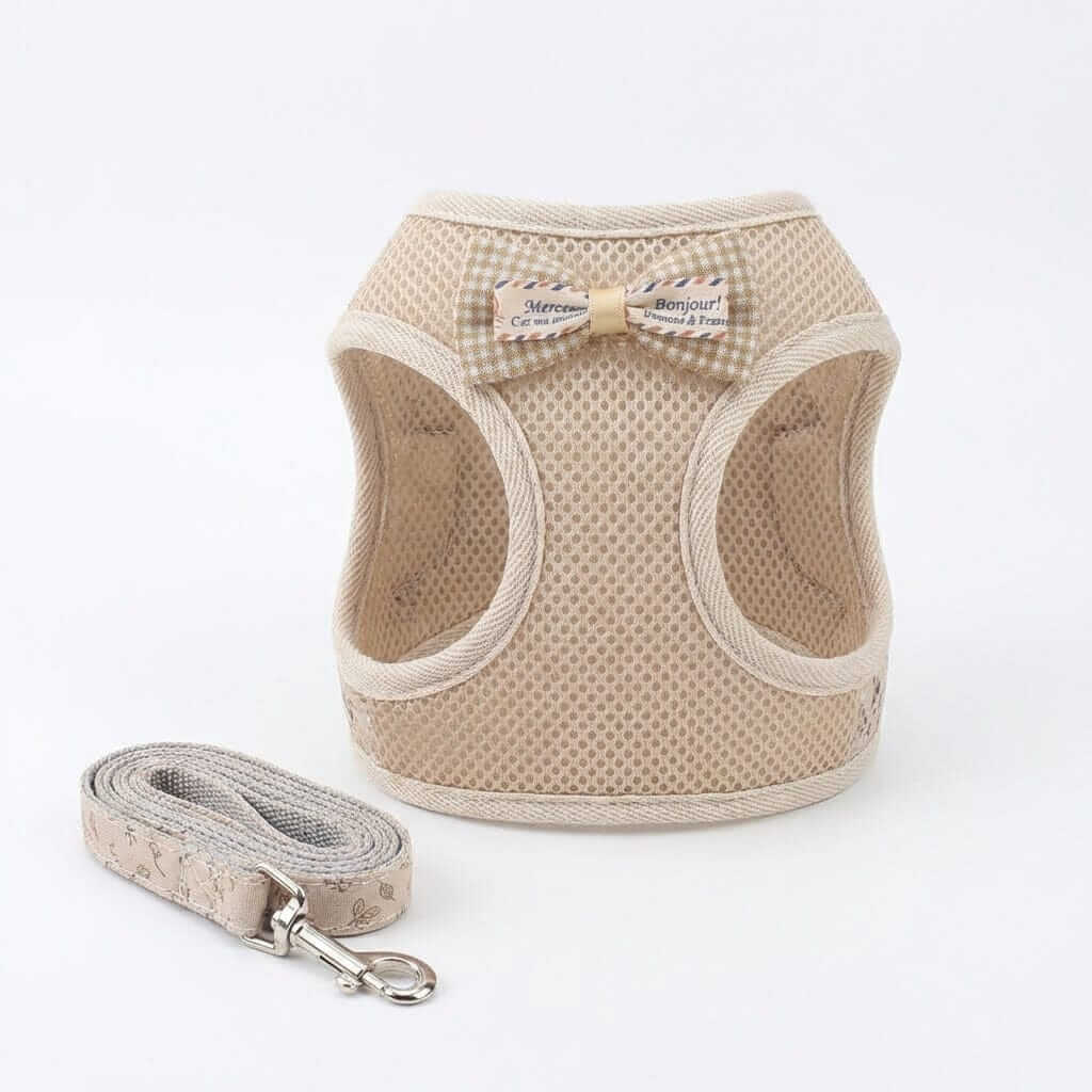 Plaid Soft Mesh Dog Harness with soft inner padding for comfort, lightweight mesh, perfect for dogs and cats.