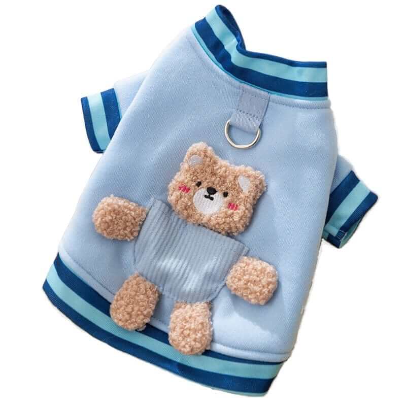 Plush Bear Pet Jacket, warm dog and cat coat, bear design, perfect for small pets, from Dogs & Cats brand.