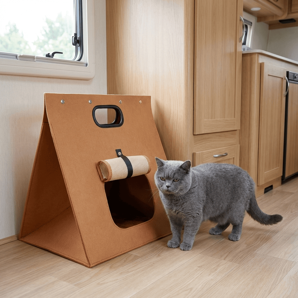 Portable Pet House for dogs and cats, soft cotton bed, portable, cozy pet nest, perfect for resting.