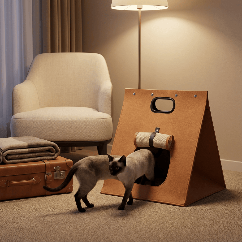 Portable Pet House for dogs and cats, cozy and breathable design, perfect for travel and home use.