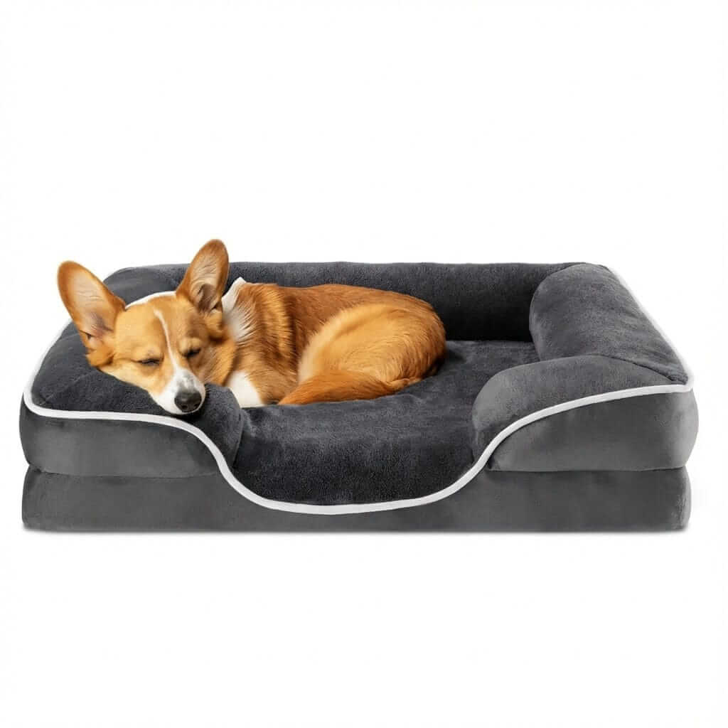 Premium Memory Foam Dog Bed featuring a cozy dog sofa with orthopedic support for ultimate pet comfort.
