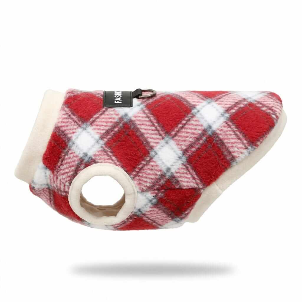 Prestige Plaid Thermal Dog Vest, thermal vest for dogs, cozy plaid design, Dogs & Cats brand, winter pet apparel