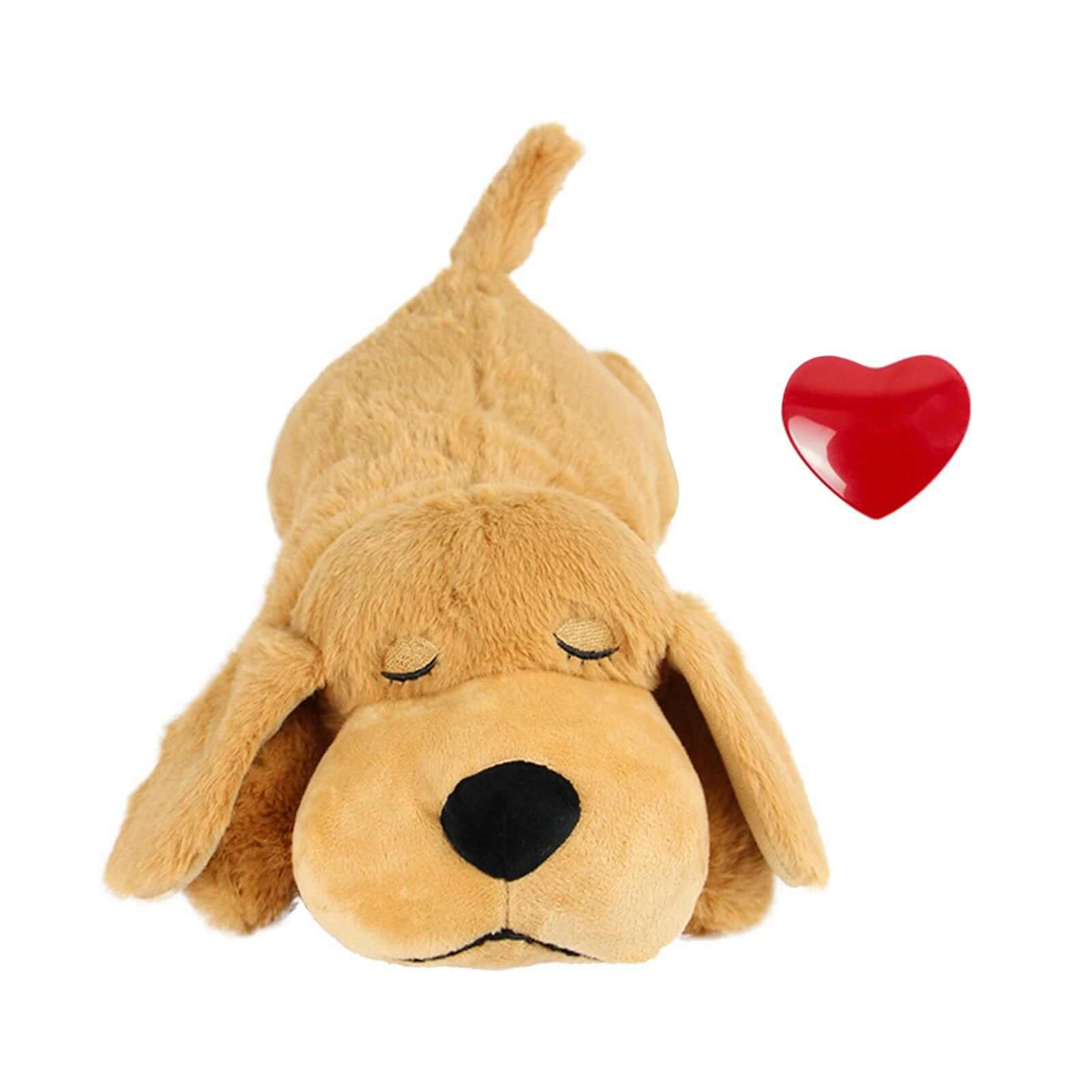 Puppy Soothing Heartbeat Plush Toy for anxious puppies, soft and calming companion by Dogs & Cats.