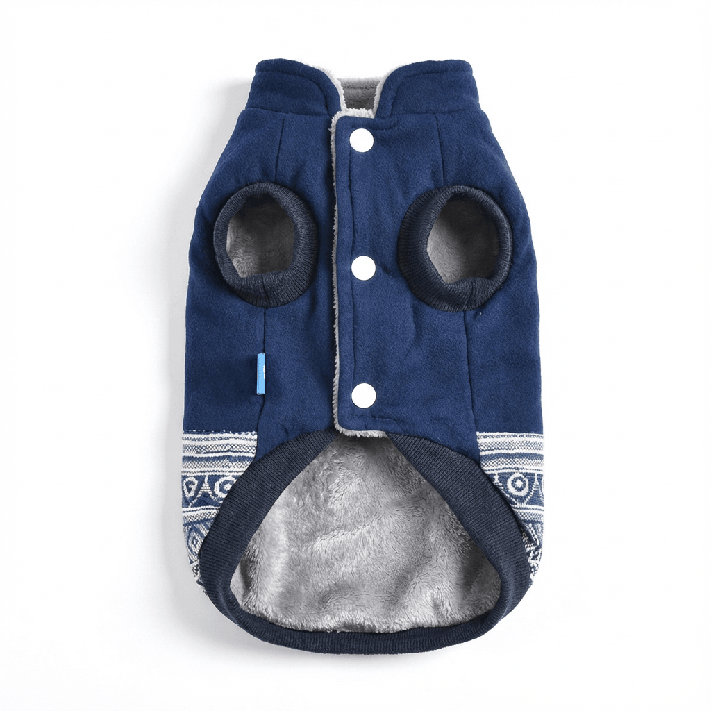 Sky Climb Team Dog Jacket - Plush-lined dog coat with ribbed cuffs for warmth. Stylish, breathable, and perfect for dogs and cats.