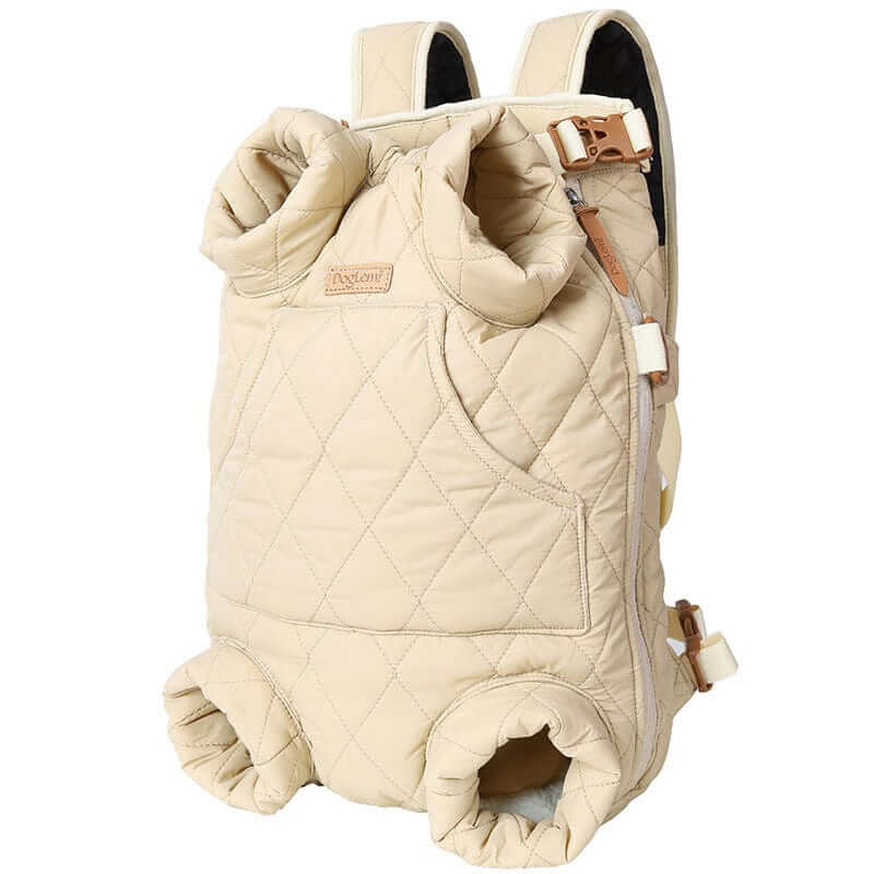 SnugglePack Pet Backpack Carrier with Hidden Hood, cozy carrier for dogs & cats, lightweight, adjustable straps