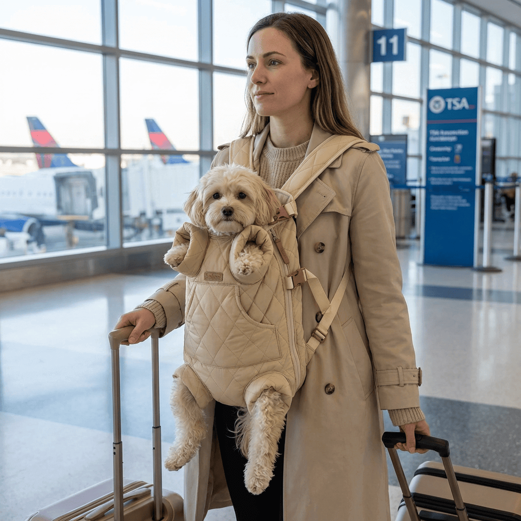 SnugglePack Pet Backpack Carrier with Hidden Hood for dogs and cats, cozy travel solution with unique hidden hood feature.