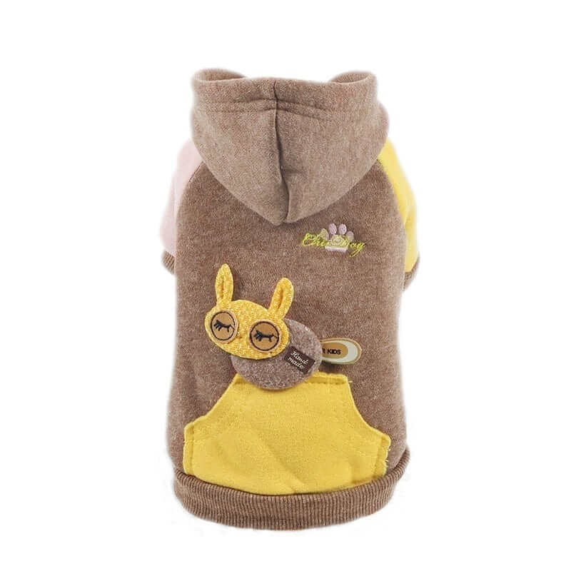 SnugglePup Dog Hoodie featuring cozy plush cotton design, perfect for small dogs from Dogs & Cats brand.