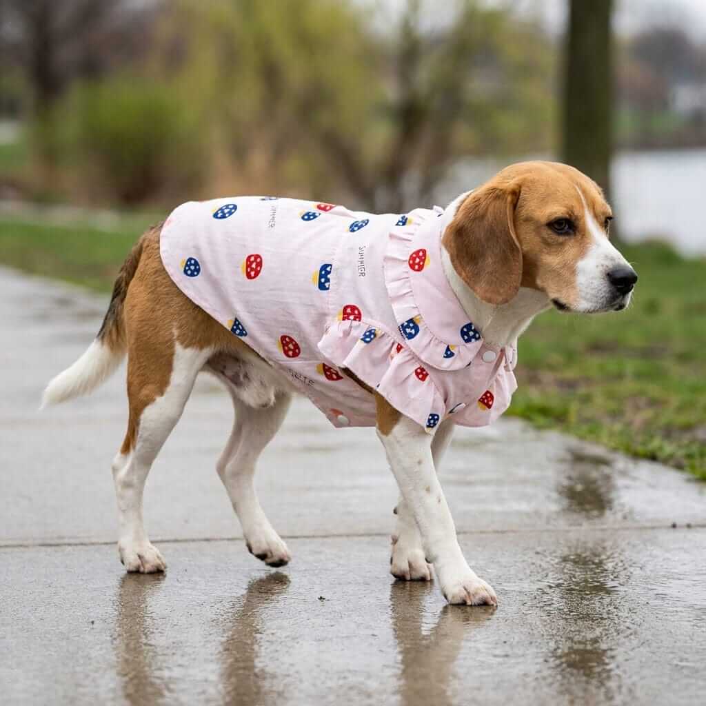 So Lovely Lightweight Shirt Dress for dogs, featuring a cozy design with short sleeves and vibrant patterns by Dogs & Cats.