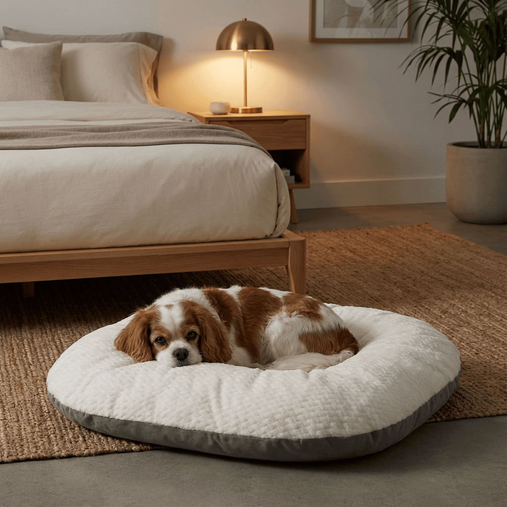 Soft Dog Bed Mat featuring a plush cushion, perfect for Dogs & Cats, providing warmth and comfort in stylish home decor.