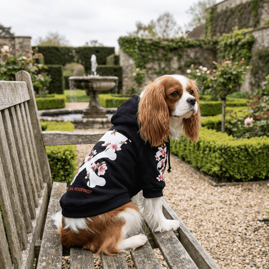 Sporty Winter Dog Hoodie featuring a stylish design for dogs, by Dogs & Cats, perfect for cozy winter outings.