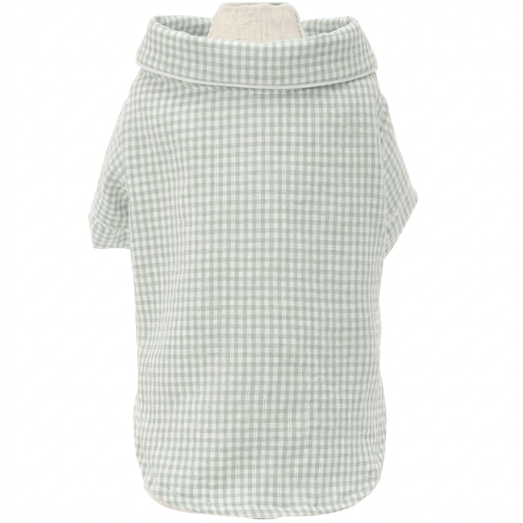 Summer Plaid Dog Pajamas for dogs, soft, breathable design, ideal for chilly weather, by Dogs & Cats.